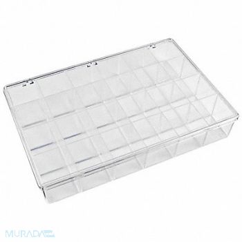 FLAMBEAU K4970 Compartment Box Snap Clear 2 13/16 in, 2W467