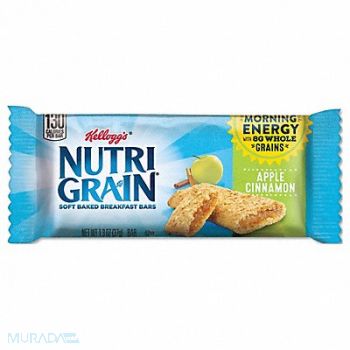 NUTRIGRAIN Cereal Bars Apple Cinnamon 1.3 oz PK16, 38ED41