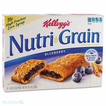 NUTRIGRAIN Cereal Bars Blueberry 1.3 oz PK16, 38ED42