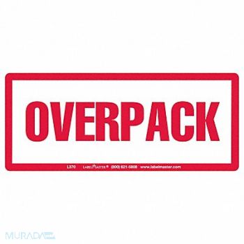 LABELMASTER Over Pack Label 2-1/2 H 6 W PK500, 35ZL32