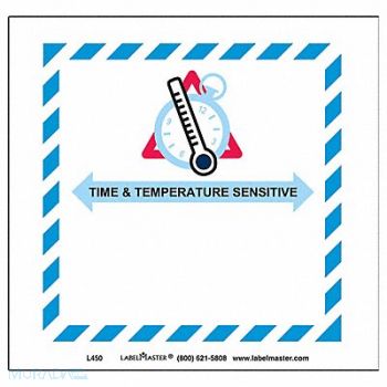 LABELMASTER Time and Temperature Label 126mm PK500, 35ZL15