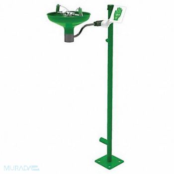 HUGHES SAFETY Laboratory Eye/Face Wash Pedestal Mount, 287T54
