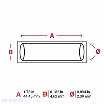BRADY Sleeve Polyolefin Blue 1 3/4 W, 803UG2