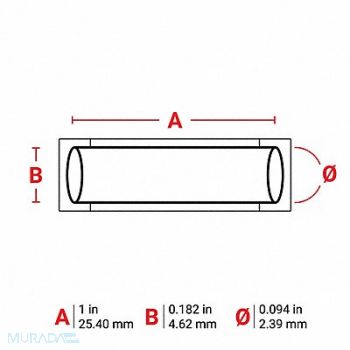 BRADY Sleeve Polyolefin Blue 1 W, 803UG4