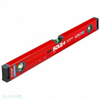 SOLA Box Beam Level Black/Red 24 in L, 783GY8