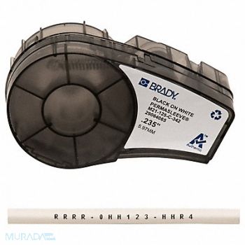 BRADY Label Cartridge Black/White 1/8 in W, 3PXV5