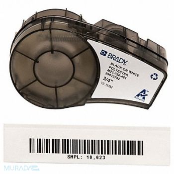 BRADY Label Cartridge Black/White 3/4 W, 3PXY3