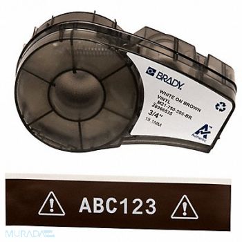 BRADY Label Tape Cartridge Permanent Printer, 20XW93