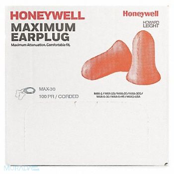 HONEYWELL HOWARD LEIGHT Ear Plugs Corded Bell 33dB PK100, 5FV17