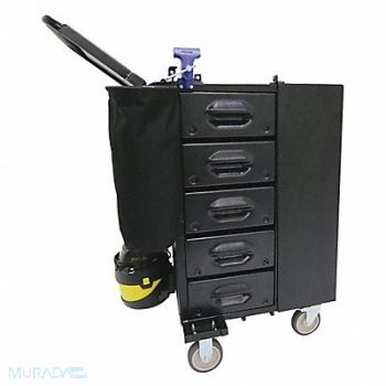 MOBILE SHOP Black Light Duty Tool Utility Cart, 53PC95