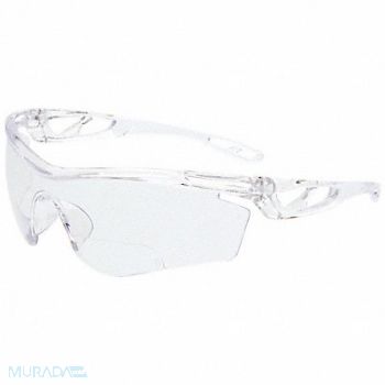 MCR SAFETY Safety Glasses Polycarbonate Clear Uni, 801W05
