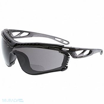 MCR SAFETY Safety Glasses Polycarbonate Gray Uni, 801W23