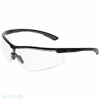 MCR SAFETY Safety Glasses Polycarbonate Black Uni, 801W28