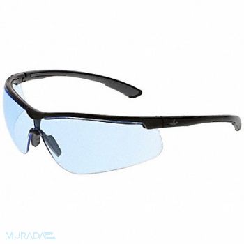 MCR SAFETY Safety Glasses Polycarbonate Black Uni, 801W34