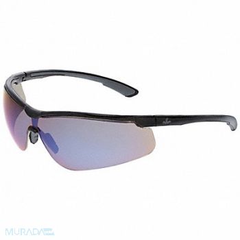 MCR SAFETY Safety Glasses Polycarbonate Black Uni, 801W35