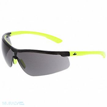 MCR SAFETY Safety Glasses PC Hi-vis Lime Uni, 801W42