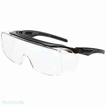 MCR SAFETY Safety Glasses Polycarbonate Black Uni, 801W43