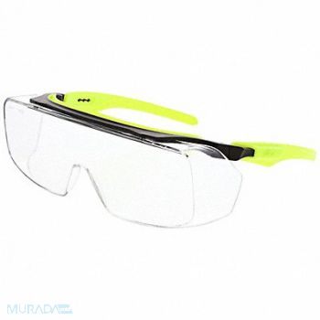 MCR SAFETY Safety Glasses PC Hi-vis Lime Uni, 801W46
