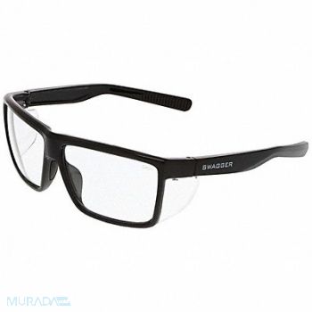 MCR SAFETY Safety Glasses Polycarbonate Black Uni, 801W49