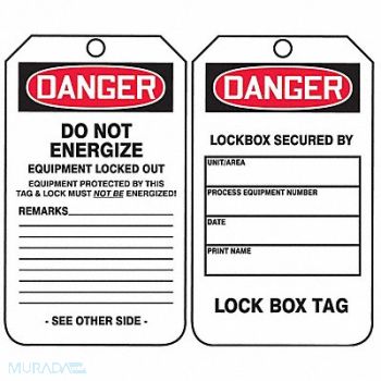 ACCUFORM Safety Tag 3-1/4 WX5-3/4 H PK25, 771L37