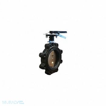 MILWAUKEE VALVE Butterfly Valve Lug Style Pipe Size 8 In, 5MPA6