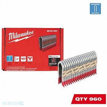 MILWAUKEE Galvanized Staples 2 in Leg Length, 794JY0