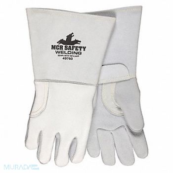 MCR SAFETY Welding Leather Glove Gray M PK12, 60HP77