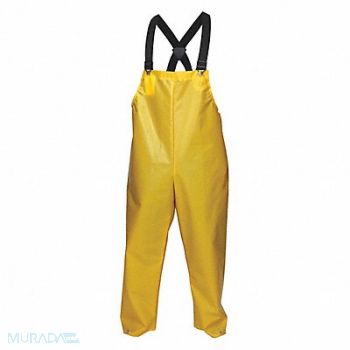 MCR SAFETY Bib Pant 4XL Yellow Unisex Nylon Liner, 55KW61