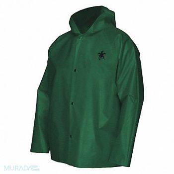 MCR SAFETY Rain Jacket 4XL Green Unisex Nylon Liner, 55KW85