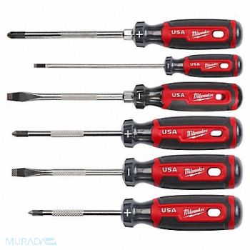 MILWAUKEE Screwdriver Set Cushion Grip, 798KV4