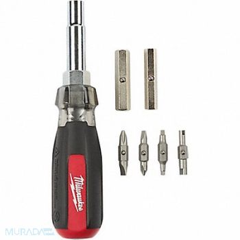 MILWAUKEE Multi-Bit Screwdriver NumBits 6, 483K41