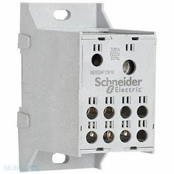 SQUARE D Power Distr Block Al/Cu 600V AC/DC, 796A63