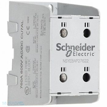 SQUARE D Power Distr Block Al/Cu 600V AC/DC, 795ZW8