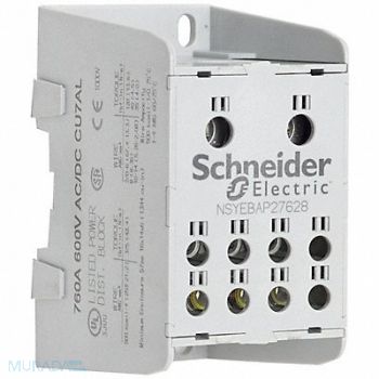 SQUARE D Power Distr Block Al/Cu 600V AC/DC, 795ZW9