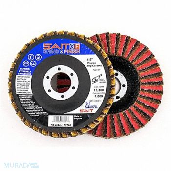 UNITED ABRASIVES-SAIT Flap Disc Coarse 40 Grit Ceramic, 48TA87