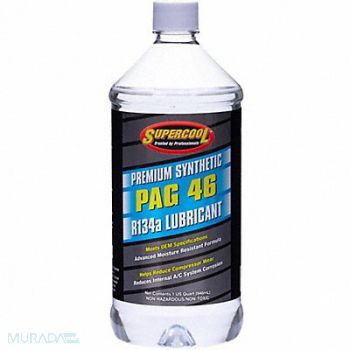 SUPERCOOL A/C Comp PAG Lube 32 Oz Flash Point 442F, 4LTT2