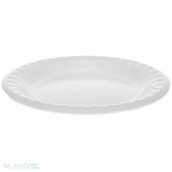 PACTIV Disposable Foam Plate 6 in White PK1000, 799LZ9