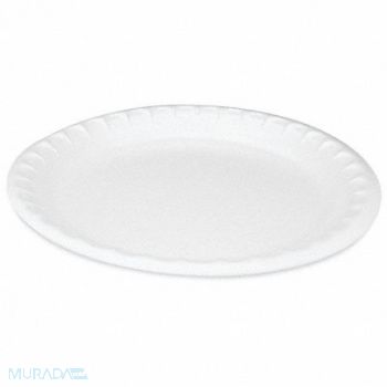 PACTIV Disp Foam Plate 10 1/4 in White PK540, 799M01