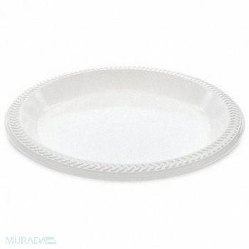 PACTIV Disp Plastic Plate 10 1/4 in White PK500, 799M16