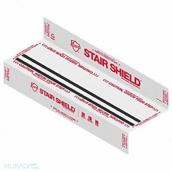 SURFACE SHIELDS Stair Protection 21 H 34 W White PK24, 804A46