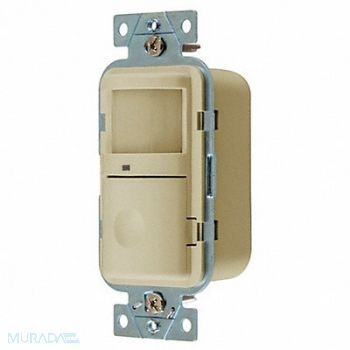 HUBBELL WIRING DEVICE-KELLEMS Occ/Vac Sensor PIR 1200 sq ft Ivory, 23NY60