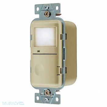 HUBBELL WIRING DEVICE-KELLEMS Occupancy Sensor PIR 1200 sq ft Ivory, 23NY57