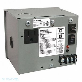 FUNCTIONAL DEVICES INC / RIB Enclosed Single 100VA 120VAC-24VAC, 244U73