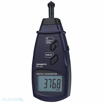 SHIMPO Tachometer 0.5 to 19 999 RPM Range, 411H04