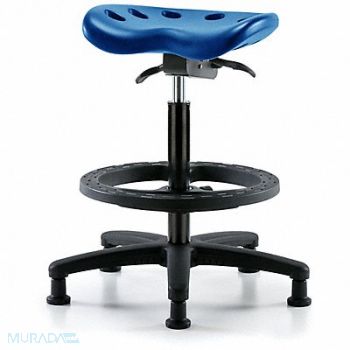 BLUE RIDGE ERGONOMICS Tractor Stool 300 lb Cap. Blue, 797PX6