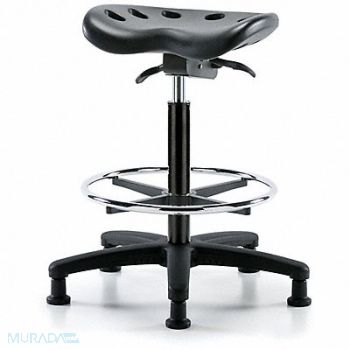 BLUE RIDGE ERGONOMICS Tractor Stool 300 lb Cap. Black, 797PX7