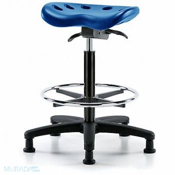 BLUE RIDGE ERGONOMICS Tractor Stool 300 lb Cap. Blue, 797PX8