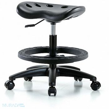 BLUE RIDGE ERGONOMICS Tractor Stool 300 lb Cap. Black, 797PY9