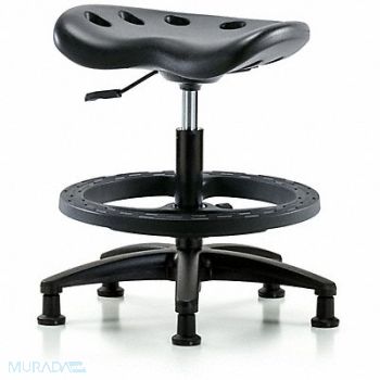 BLUE RIDGE ERGONOMICS Tractor Stool 300 lb Cap. Black, 797PZ1
