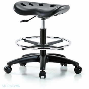 BLUE RIDGE ERGONOMICS Tractor Stool 300 lb Cap. Black, 797PZ3